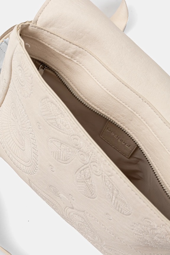 Desigual torebka DEJAVU POSADAS ECRU beżowy 25SAXPAA