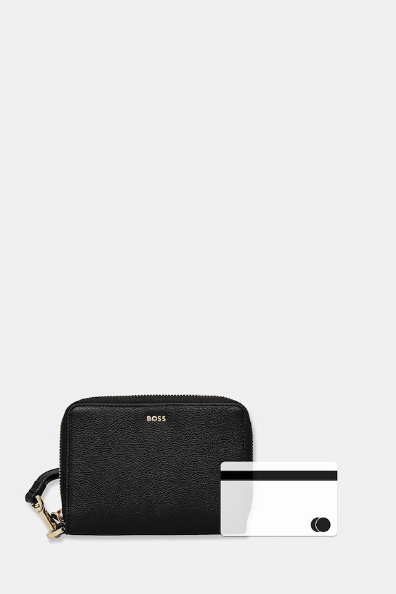 BOSS etui na kartę skórzane 50543476 czarny