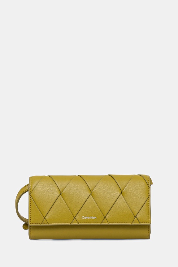 Listová kabelka Calvin Klein imitácia kože zelená K60K612970