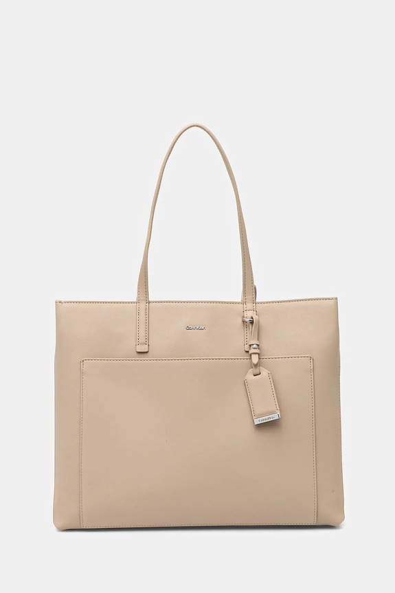 Calvin Klein torebka mieści A4 beżowy K60K613019