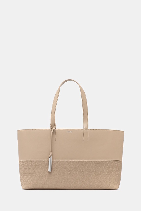 Calvin Klein torebka mieści A4 beżowy K60K613166