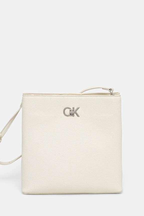 Kabelka Calvin Klein nášivka béžová K60K613179
