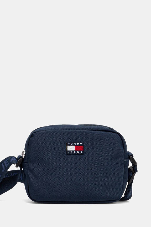 Τσάντα Tommy Jeans υφασμάτινο σκούρο μπλε AW0AW17286
