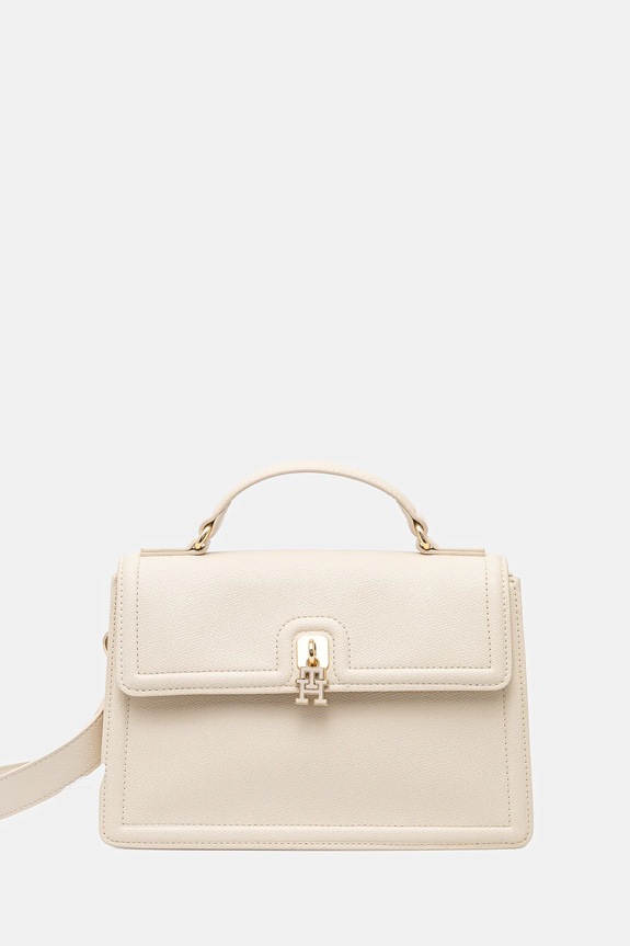 Tommy Hilfiger torebka nie mieści A4 beżowy AW0AW17176