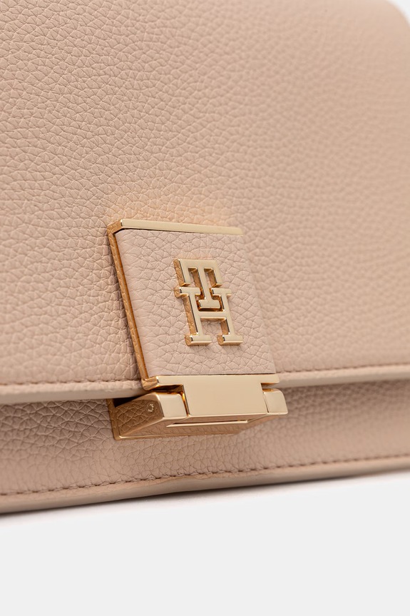Tommy Hilfiger geantă crossbody de damă cu imitație de piele portocaliu AW0AW17216
