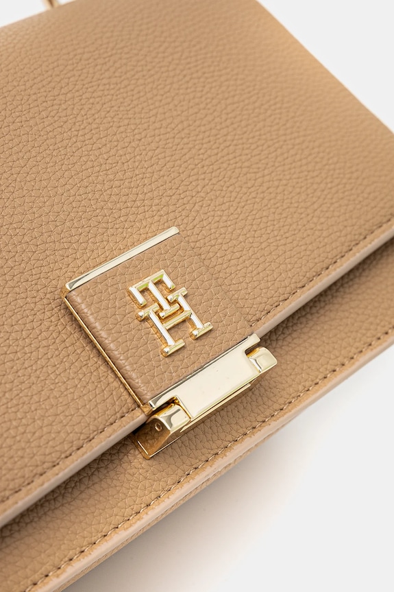 Tommy Hilfiger crossbody kabelka dámska z imitácie kože béžová AW0AW17216