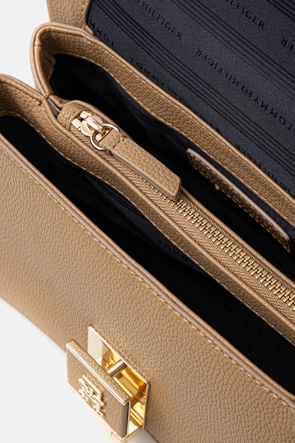 Tommy Hilfiger crossbody kabelka dámska z imitácie kože AW0AW17216 béžová