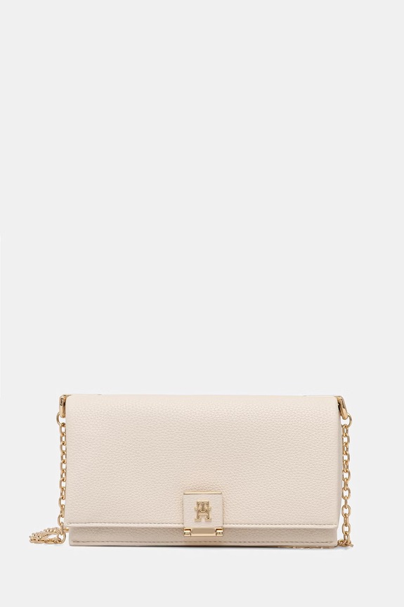 Tommy Hilfiger torebka crossbody damska z imitacji skóry beżowy AW0AW17403