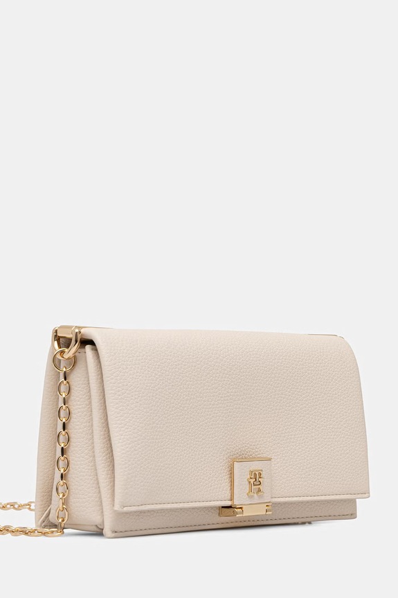 Tommy Hilfiger torebka crossbody damska z imitacji skóry AW0AW17403 beżowy SS26