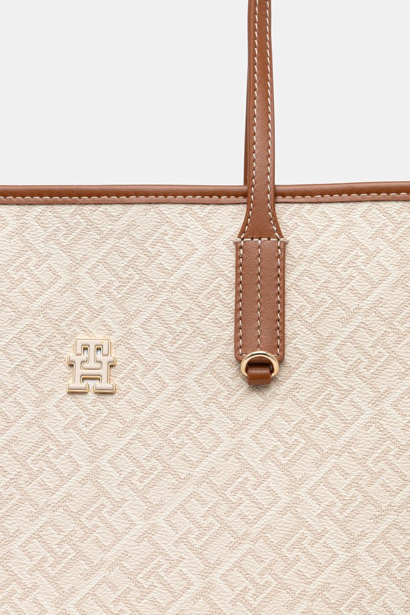 Tommy Hilfiger kabelka typu shopper dámska béžová AW0AW17416