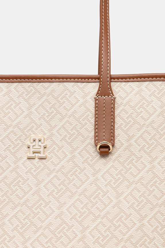 Tommy Hilfiger kabelka typu shopper dámska béžová AW0AW17416