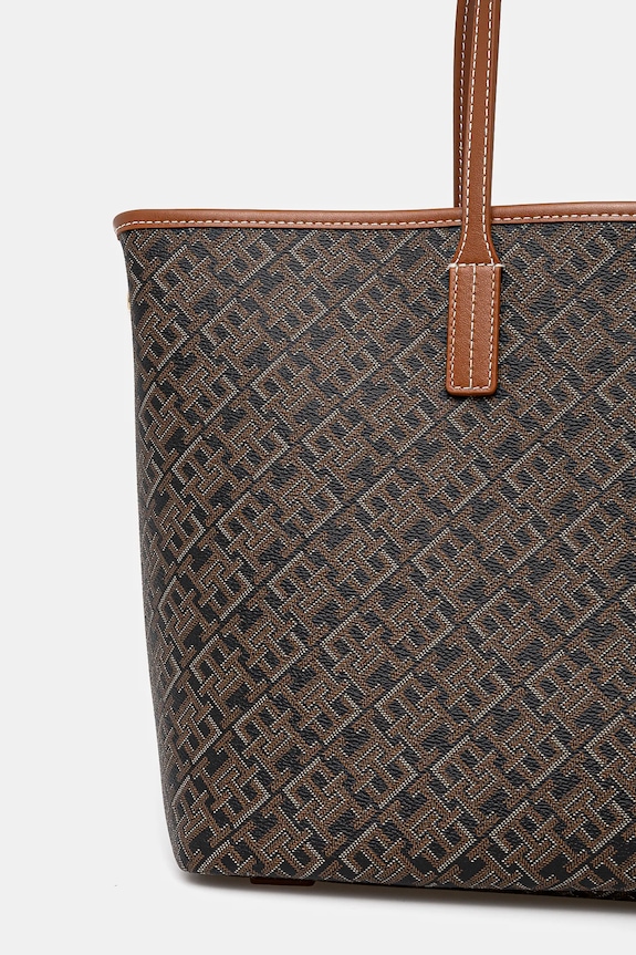 Akcesoria Tommy Hilfiger torebka shopper damska AW0AW17416 brązowy