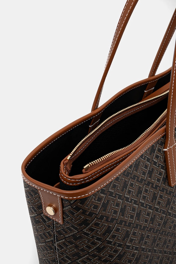 Tommy Hilfiger torebka shopper damska AW0AW17416 brązowy