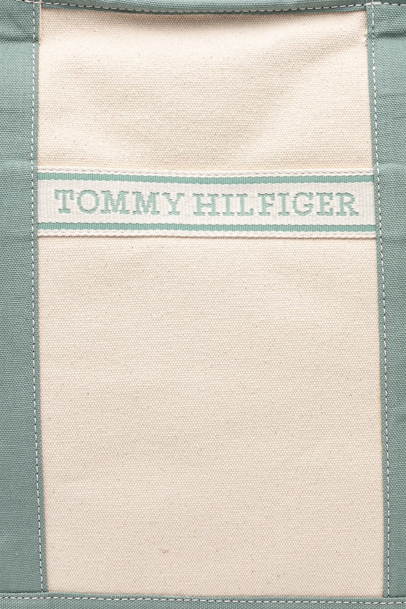 Βαμβακερή τσάντα Tommy Hilfiger μπεζ AW0AW17421