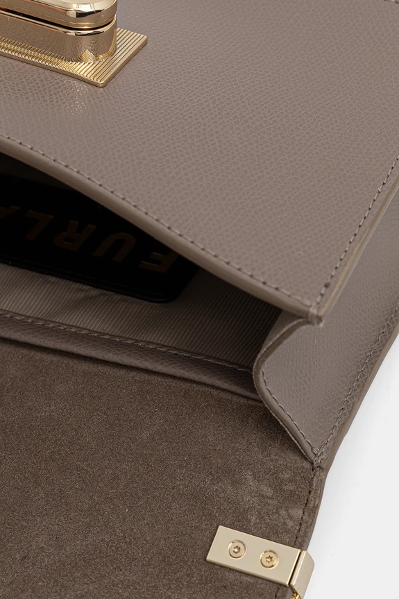 Δερμάτινη τσάντα Furla γκρί BAFKACO.ARE000.2572S
