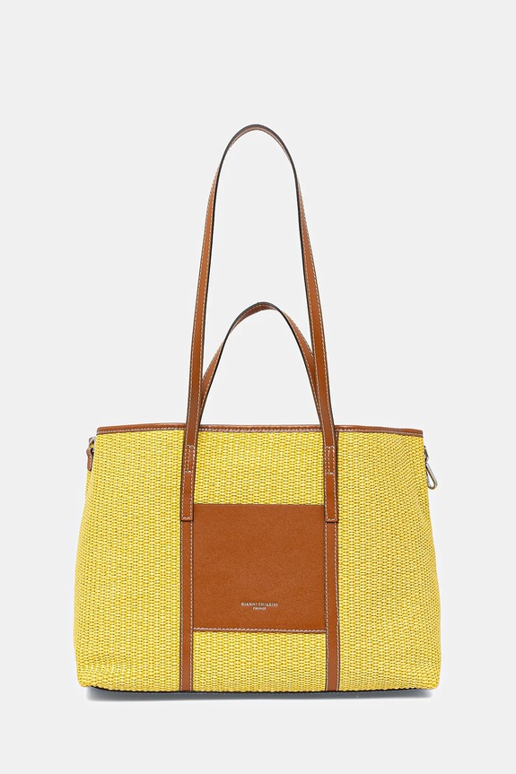 Τσάντα Gianni Chiarini SUPERLIGHT λείο δέρμα κίτρινο BS.10356.CST.DNM