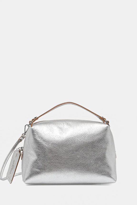 Gianni Chiarini geantă de piele ALIFA uni argintiu BS.8148.GTMET