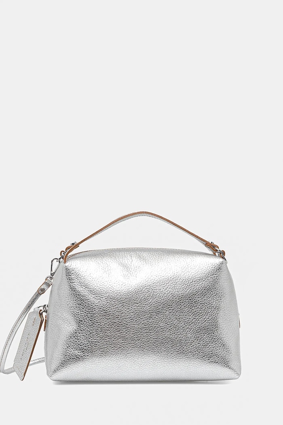 Gianni Chiarini geantă de piele ALIFA uni argintiu BS.8148.GTMET