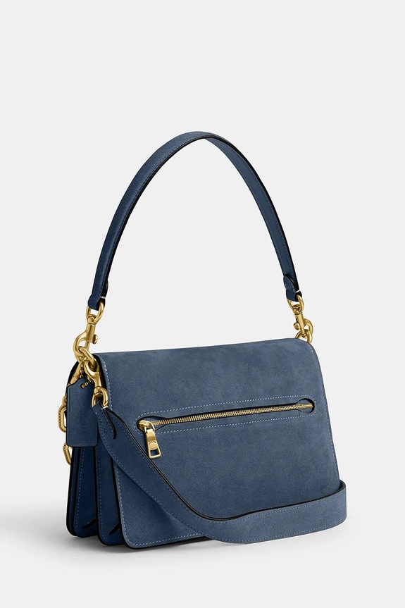 Accesorii Coach geantă pentru femei din piele întoarsă Suade Chain Tabby Shoulder Bag CAN13 albastru