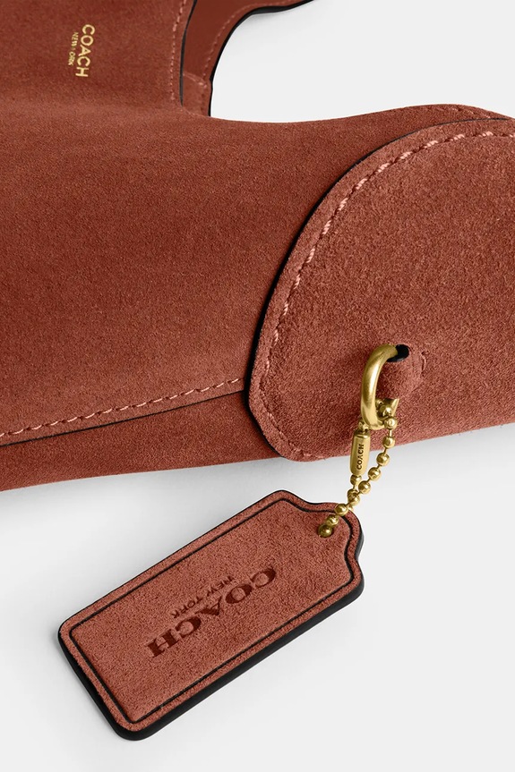 Coach μικρή τσάντα γυναικεία από δέρμα σουέτ Brooklyn Shoulder Bag 28 CW637