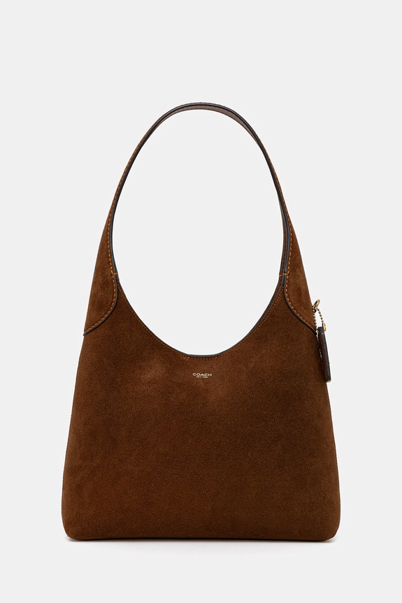 Coach torba za žene od brušene kože Brooklyn Shoulder Bag 28 bez uzorka smeđa CW637