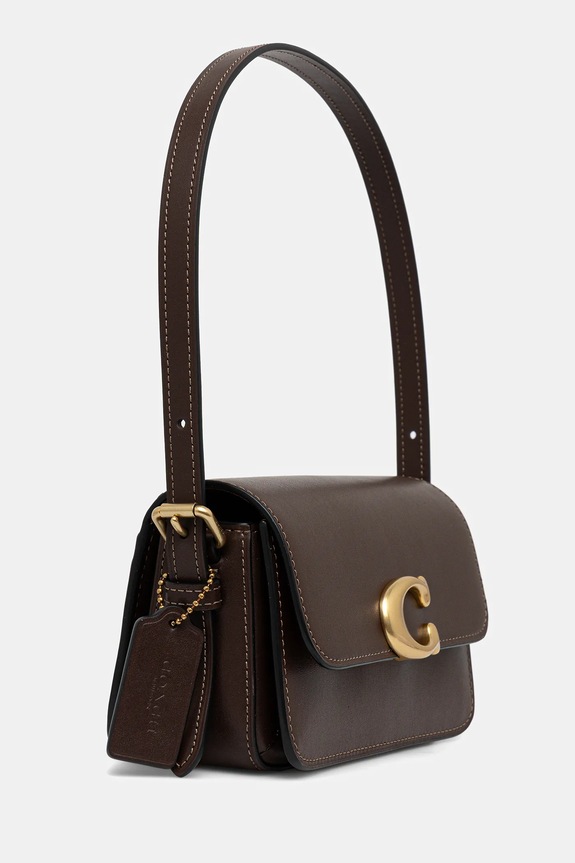 Coach geantă de piele Zoe CAM18 maro SS25