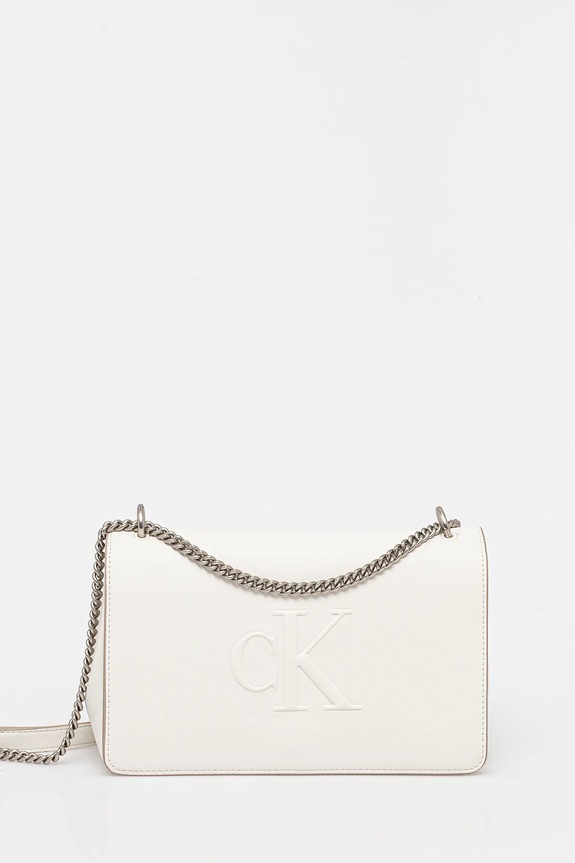 Calvin Klein Jeans kézitáska szintetikus bőr fehér LV04K3035G