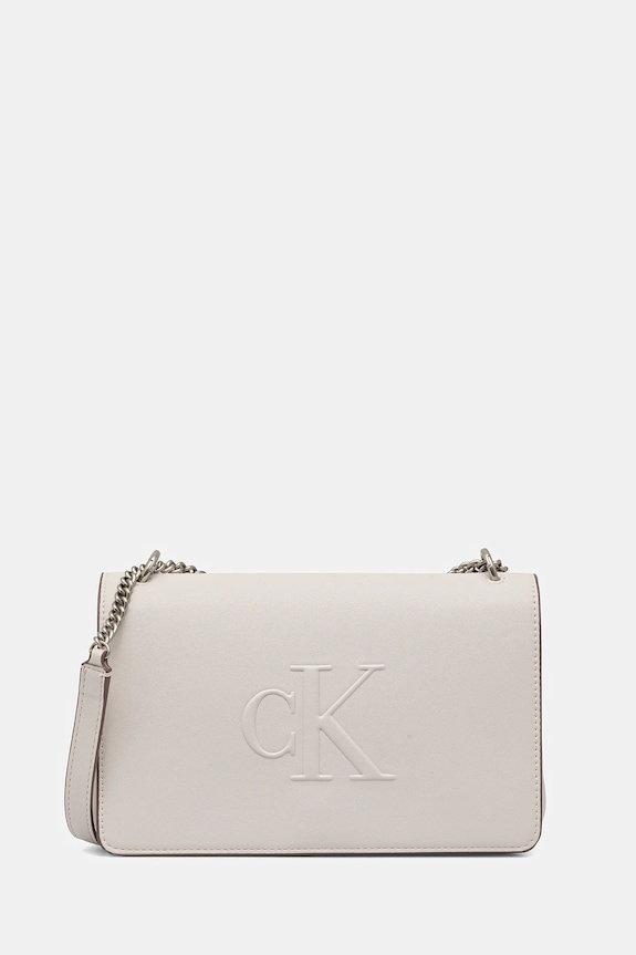 Τσάντα Calvin Klein Jeans συνθετικό μπεζ LV04K3035G