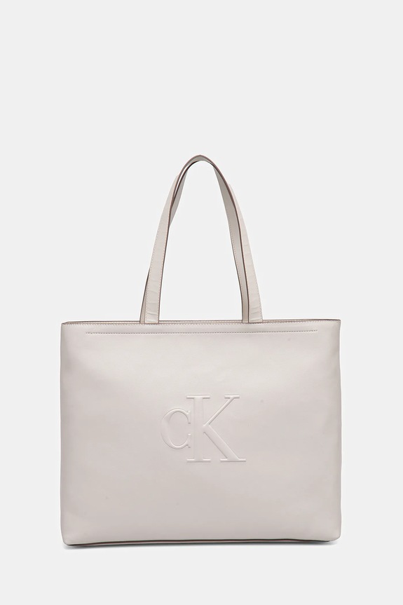 Calvin Klein Jeans táska szintetikus bőr bézs LV04K3070G