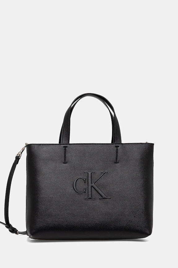 Kabelka Calvin Klein Jeans hladký černá LV04K3111G