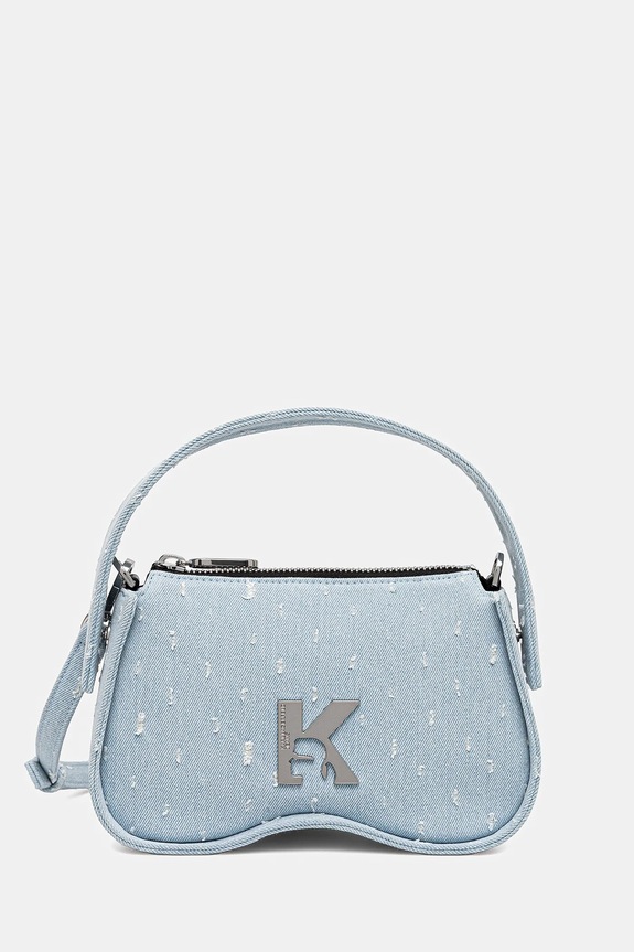Kabelka Karl Lagerfeld Jeans hladký modrá A2W30098