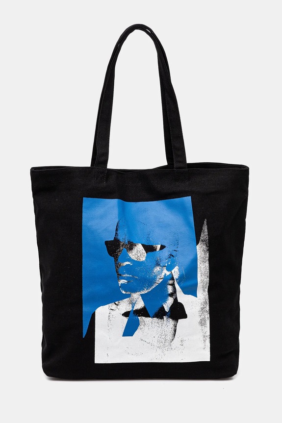 Torbica Karl Lagerfeld Jeans Potisk črna A2W50041