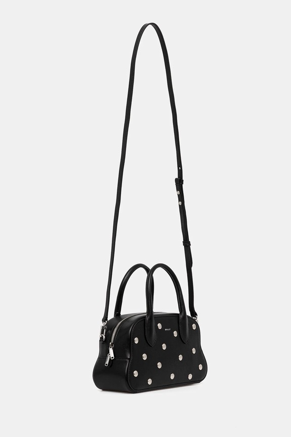 Kožna torba Bally WAS02L crna AW25