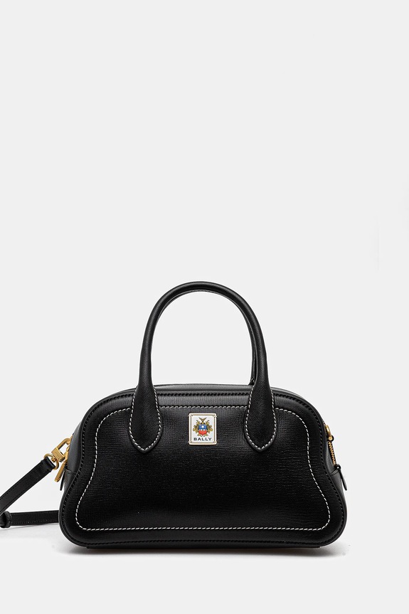 Bally borsa a mano in pelle applique nero WAS02L