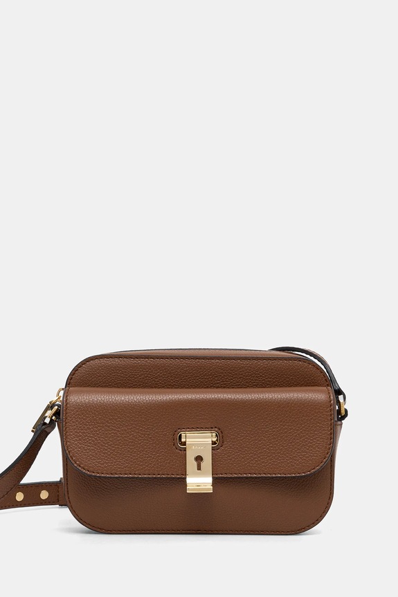 Bally borsa a mano in pelle pelle fiore marrone WAC03U