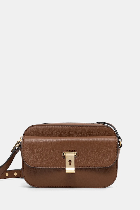 Bally borsa a mano in pelle pelle fiore marrone WAC03U