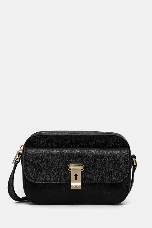 Bally borsa a mano in pelle pelle fiore nero WAC03U