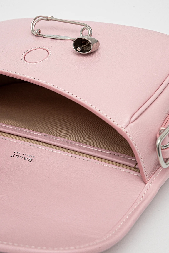Δερμάτινη τσάντα Bally WAC04C ροζ