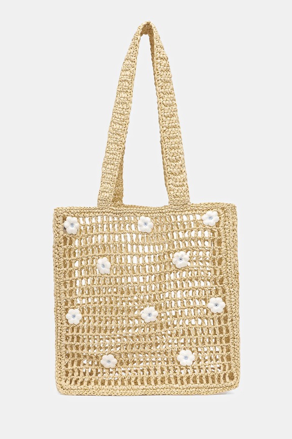 Hollister Co. strand táska aplikációval bézs KI354.5019.408