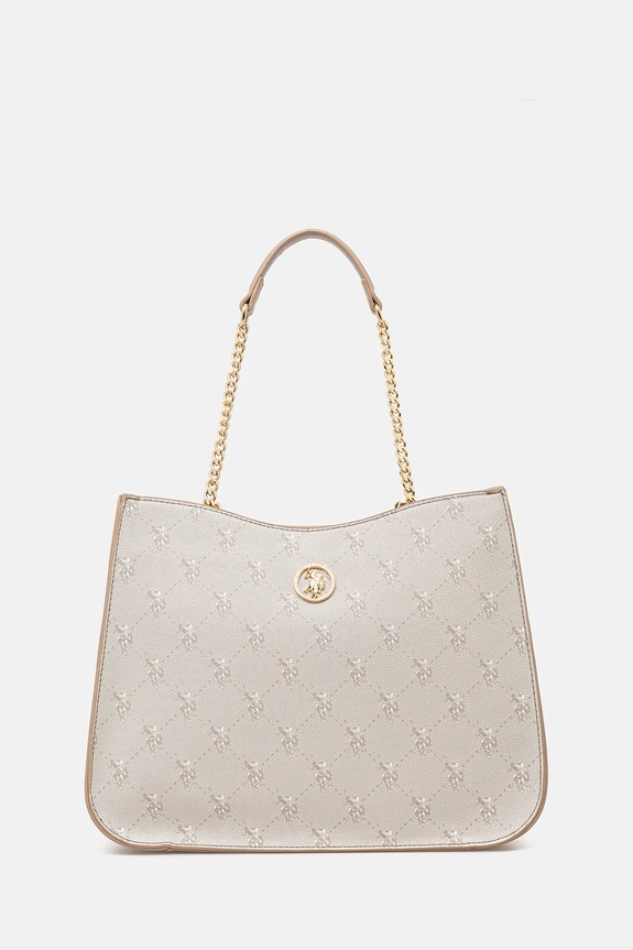 Kabelka U.S. Polo Assn. HAMPTON vzorovaný béžová BIUHD6233WVP