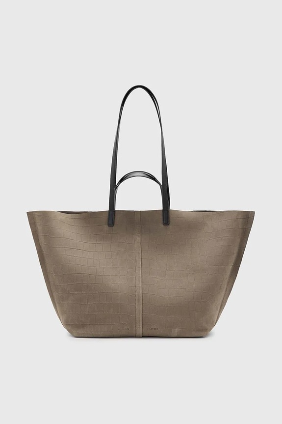 AllSaints geantă de piele PHOENIX uni maro W287XC