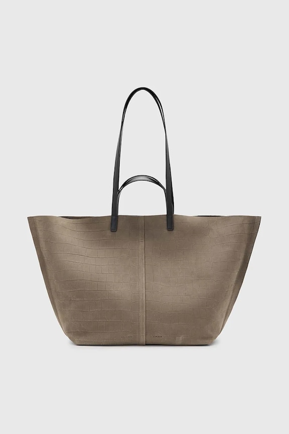 AllSaints geantă de piele PHOENIX uni maro W287XC