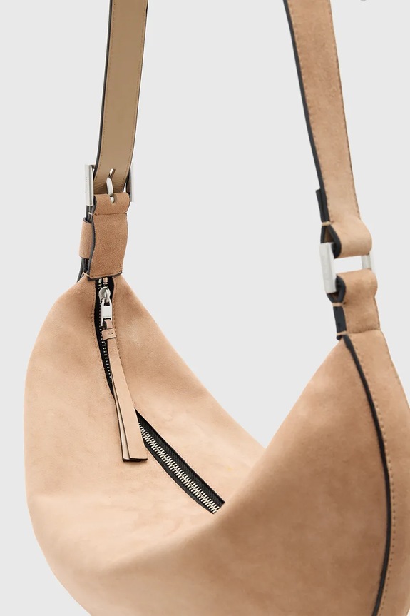 Замшевая сумочка AllSaints HALFMOON W098XC