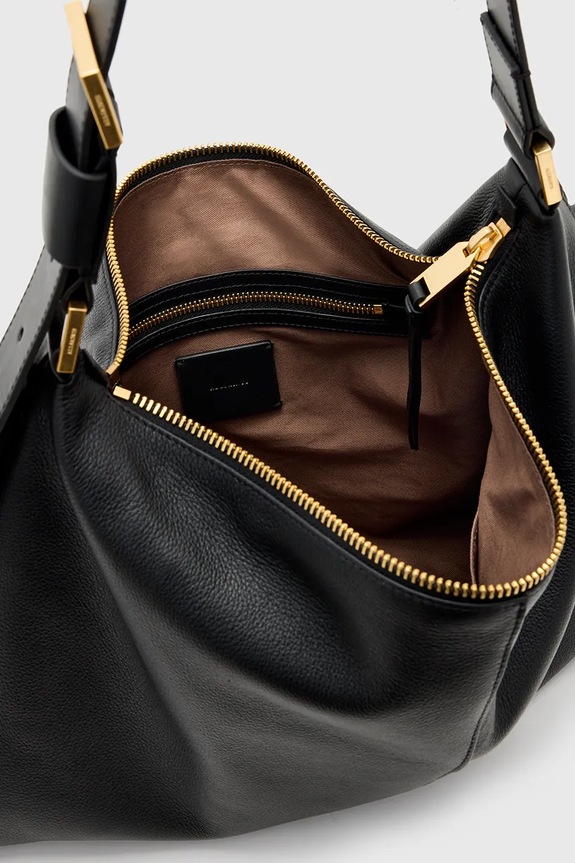 Kožna torba AllSaints EDBURY crna W121XC