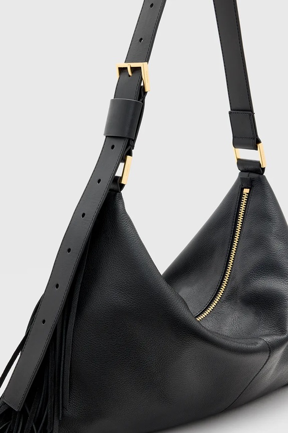 Kožna torba AllSaints EDBURY W121XC crna