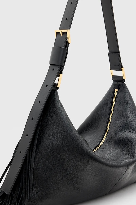 Kožna torba AllSaints EDBURY W121XC crna