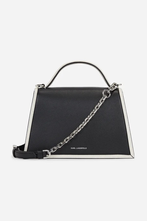 Kožna torba Karl Lagerfeld A1W30224 crna AA00