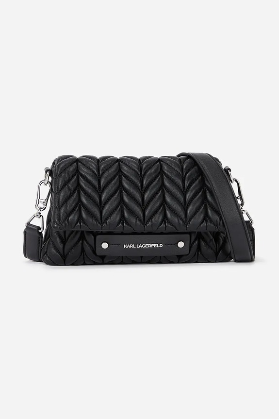 Karl Lagerfeld torebka K/WEAVE nie mieści A4 czarny A2W30153
