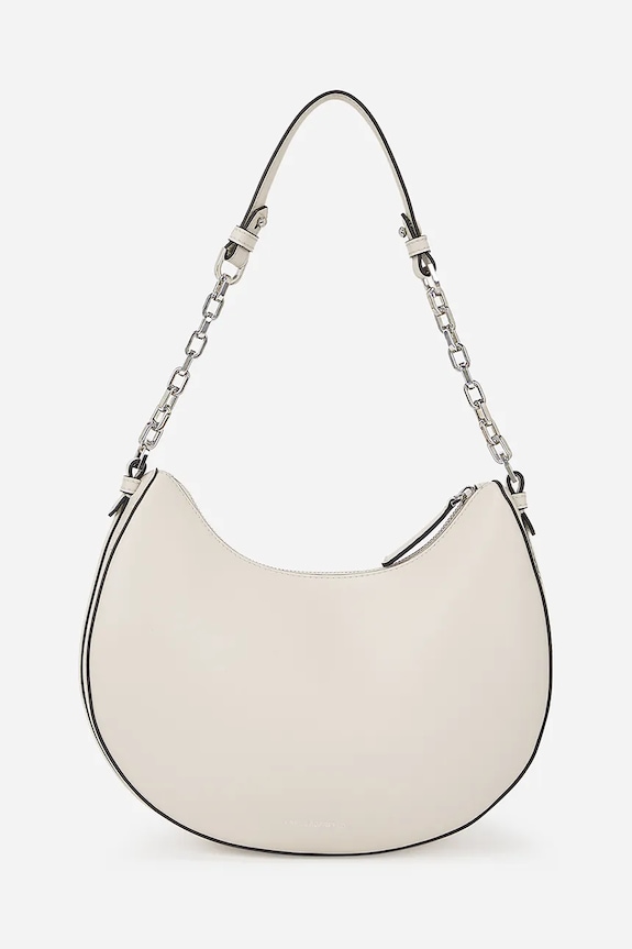 Kožna torba Karl Lagerfeld K/AUTOGRAPH A2W30019 bijela AW25