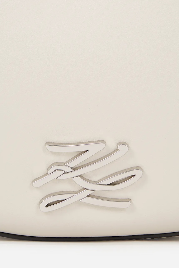 Δερμάτινη τσάντα Karl Lagerfeld IKON λευκό A2W30019